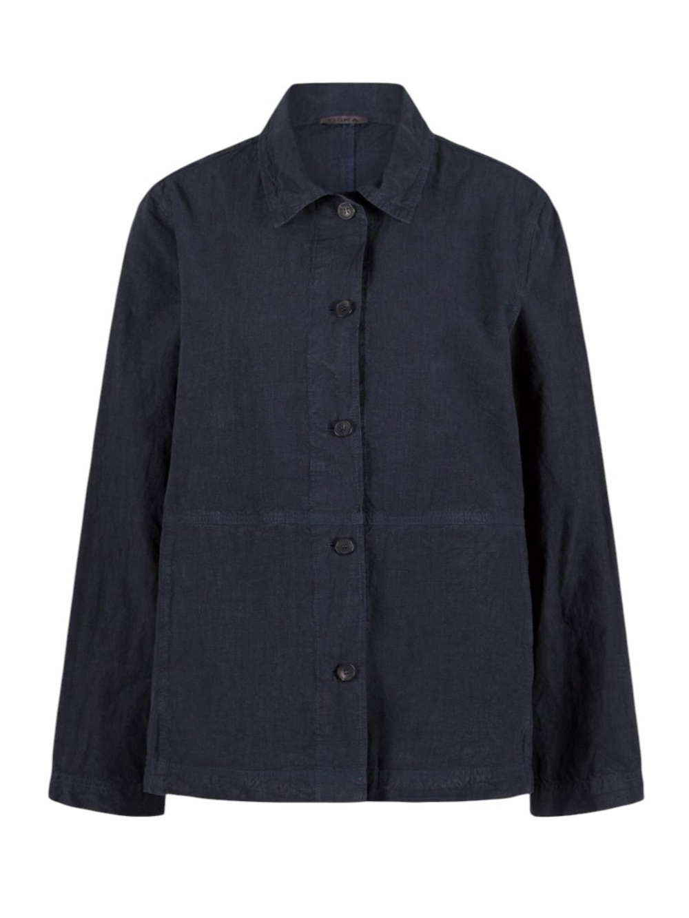 OSKA Jacket 514 Linen Cotton Houndstooth Denim Blue Size 2